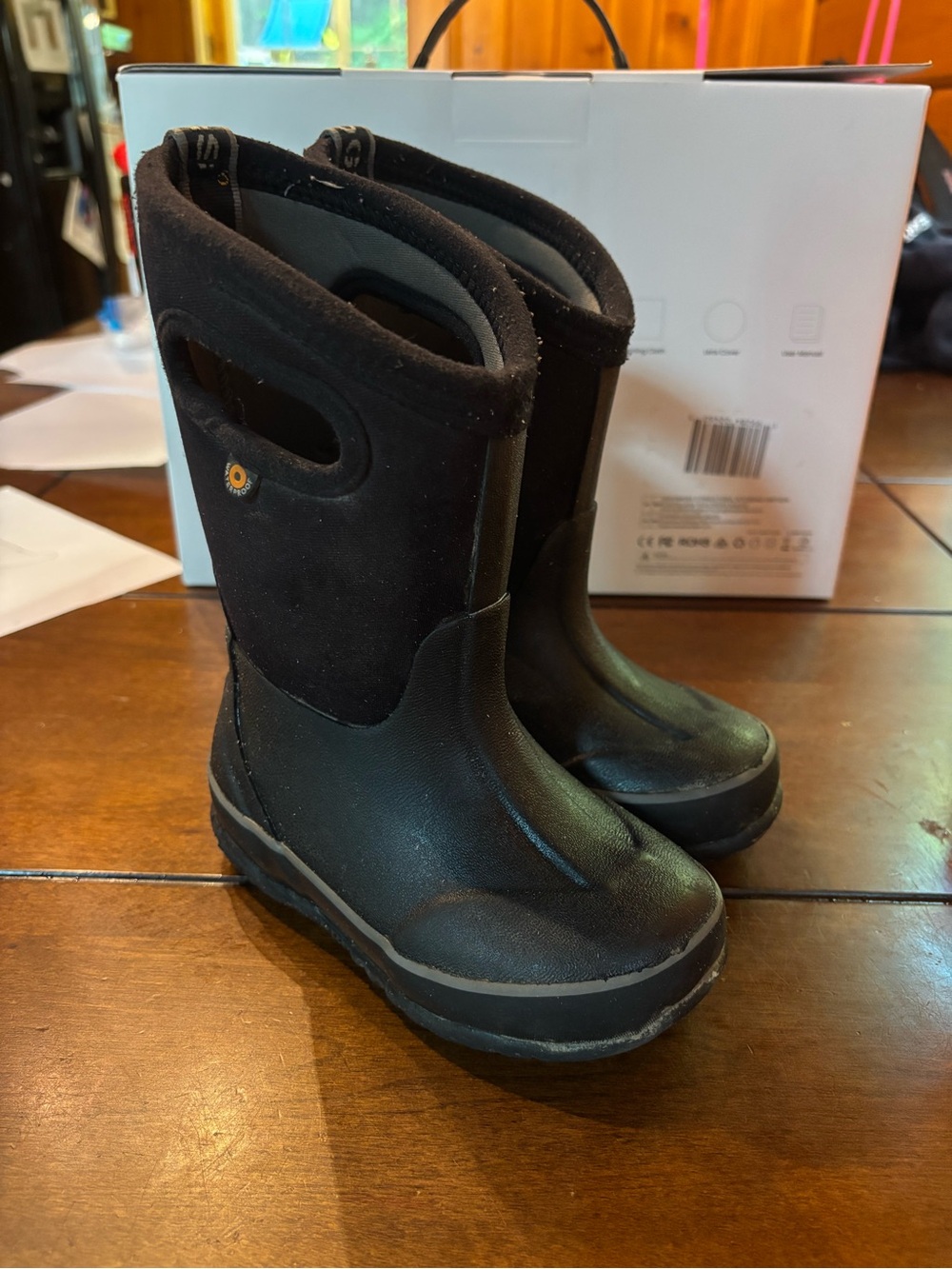 Bogs Kids Classic Handle Waterproof Rubber Snow Boots